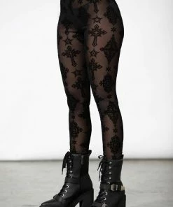 Ladies Killstar Tayana Mesh Leggings