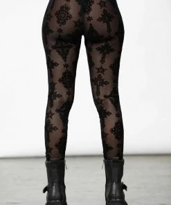 Ladies Killstar Tayana Mesh Leggings