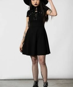 Ladies Killstar Tied Up Skater Dress