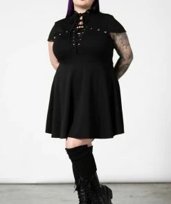 Ladies Killstar Tied Up Skater Dress