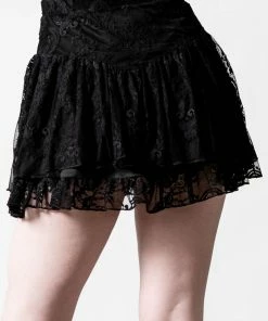 Ladies Killstar To Die For Lace Skirt Black