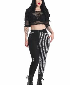 Banned Apparel Banned Spooky Night Walks Half And Half Trousers