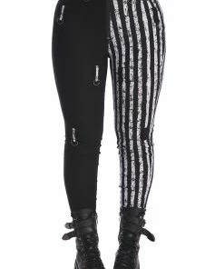 Banned Apparel Banned Spooky Night Walks Half And Half Trousers