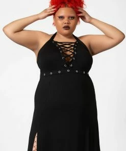 Killstar Tristania Maxi Halter Dress