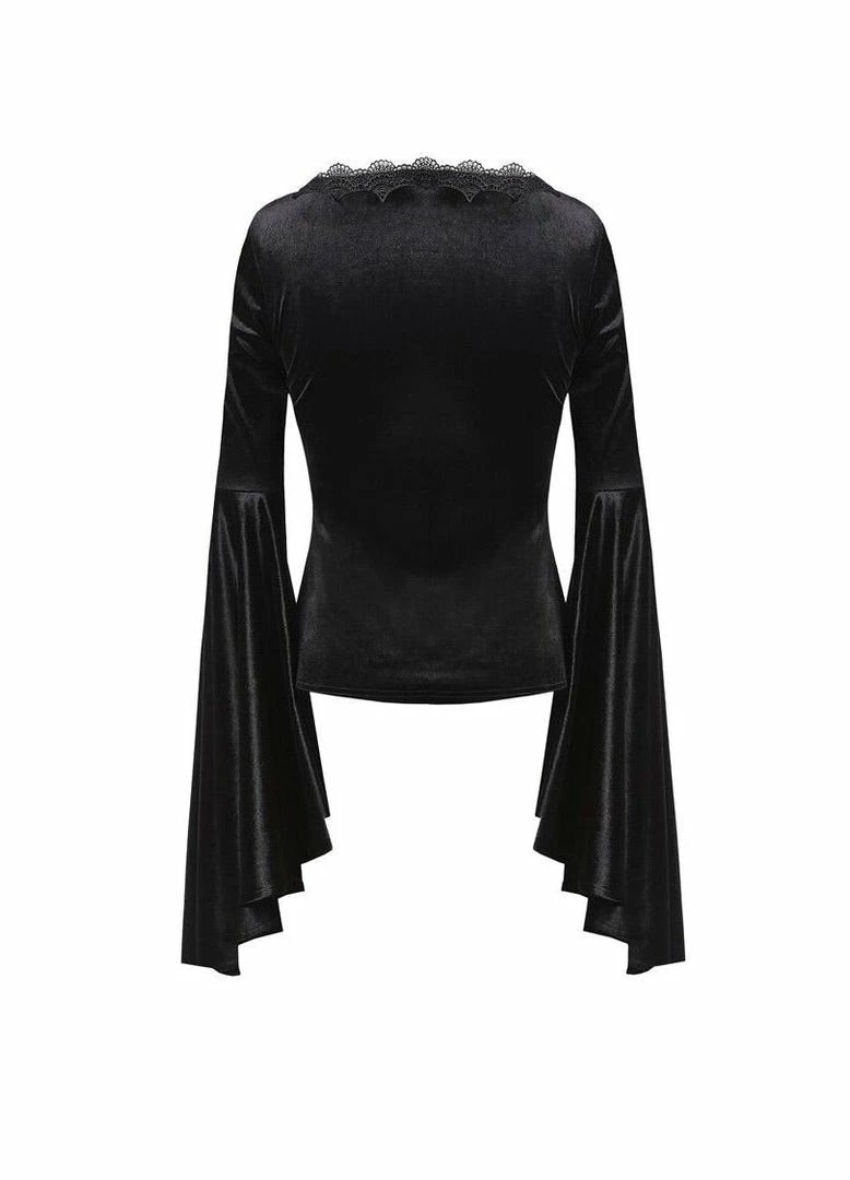 Ladies Dark In Love Violet Black Velvet Top 6 Ladies Dark In Love Violet Black Velvet Top