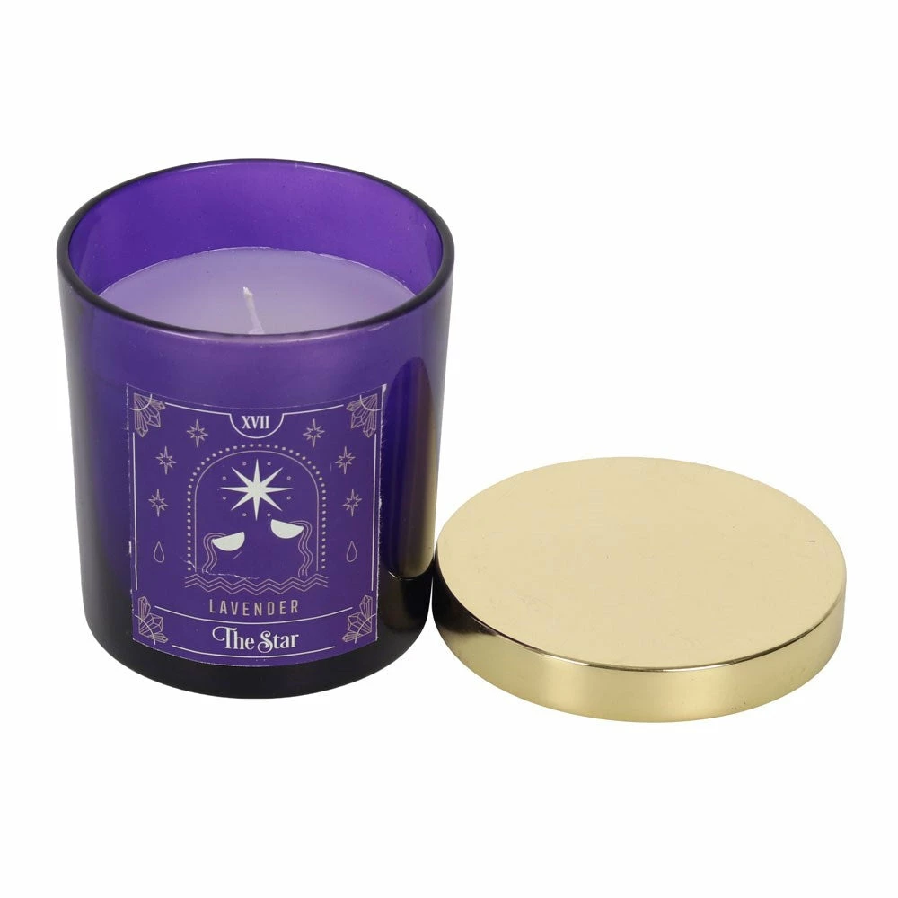 Gothic Gifts The Star Lavender Tarot Candle Homeware 4 Gothic Gifts The Star Lavender Tarot Candle Homeware