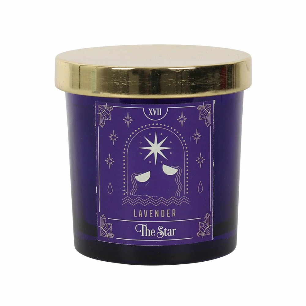 Gothic Gifts The Star Lavender Tarot Candle Homeware 3 Gothic Gifts The Star Lavender Tarot Candle Homeware