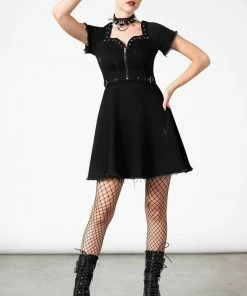 Killstar Time Out Zip Denim Dress New Arrivals