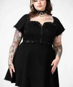 Killstar Time Out Zip Denim Dress New Arrivals