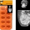 Homeware Gothic Gifts Orange Skull Ice Cube Tray