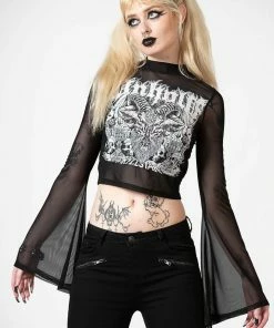Killstar Unholy Witch Mesh Crop Top
