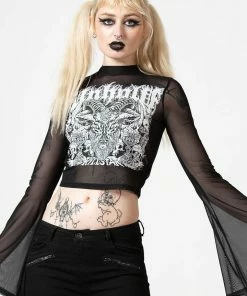 Killstar Unholy Witch Mesh Crop Top