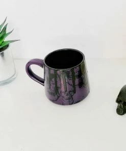 New Arrivals Weird & Wonderful Ceramics Purple Skull Stumpy Mug