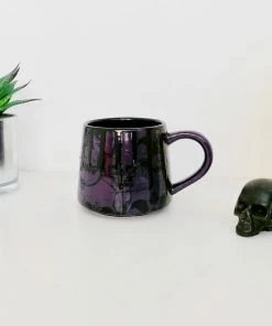 New Arrivals Weird & Wonderful Ceramics Purple Skull Stumpy Mug