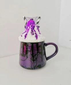 New Arrivals Weird & Wonderful Ceramics Purple Skull Stumpy Mug