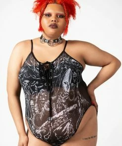 Killstar Violenta Lace-Up Bodysuit Ladies 19 Killstar Violenta Lace-Up Bodysuit Ladies