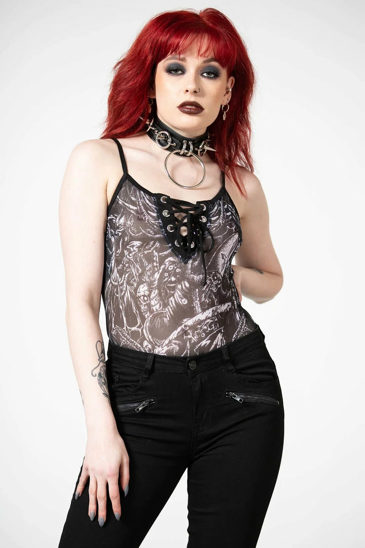 Killstar Violenta Lace-Up Bodysuit Ladies 4 Killstar Violenta Lace-Up Bodysuit Ladies