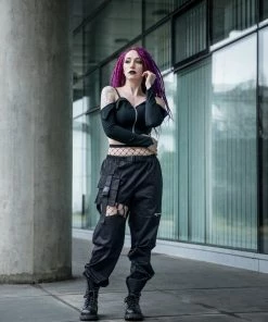 Dark In Love Hollow Thigh Trousers Ladies