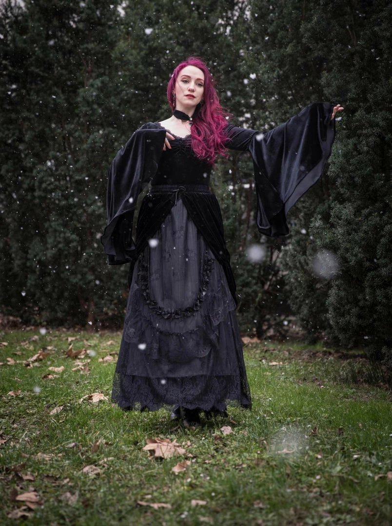 Ladies Dark In Love Violet Black Velvet Top 12 Ladies Dark In Love Violet Black Velvet Top