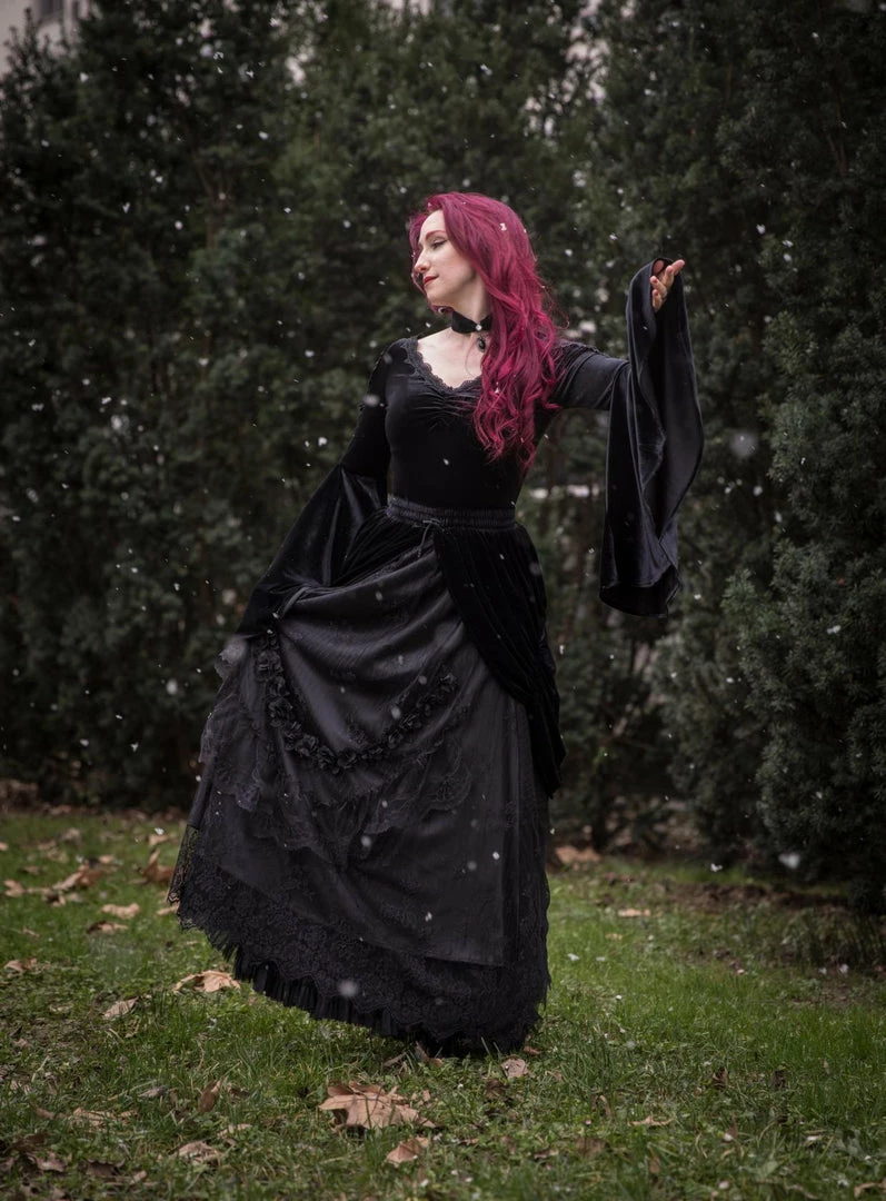 Ladies Dark In Love Violet Black Velvet Top 14 Ladies Dark In Love Violet Black Velvet Top