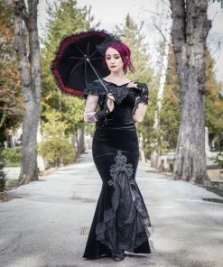 Dark In Love Cordelia Velvet Skirt Ladies