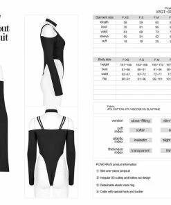 Punk Rave Flora Asymmetric Bodysuit