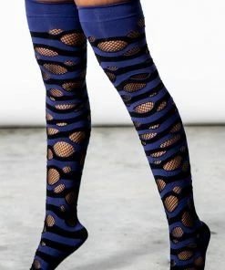 Killstar Wretched Soul Distress Socks Black / Midnight 7 Killstar Wretched Soul Distress Socks Black / Midnight