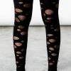 Killstar Wretched Soul Distress Socks Black Ladies