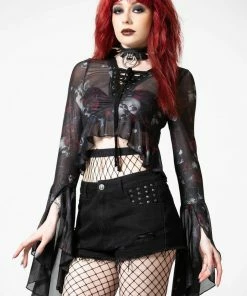 Killstar Wicked Rose Mesh Blouse New Arrivals