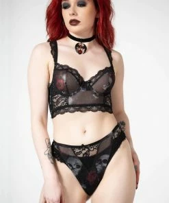 Killstar Wild Rose Mesh Bra