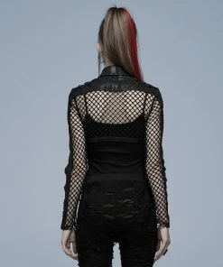 Punk Rave Avril Mesh Jacket Black Ladies