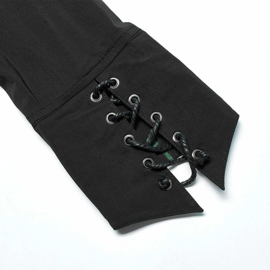 Punk Rave Ascelin Shirt Black / Green 10 Punk Rave Ascelin Shirt Black / Green