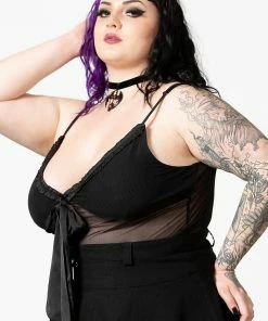 Killstar Yuna Ribbon Mesh Top