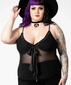 Killstar Yuna Ribbon Mesh Top