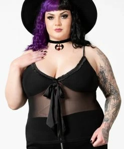Killstar Yuna Ribbon Mesh Top