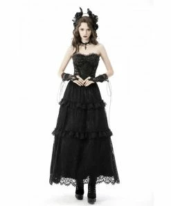 Ladies Dark In Love Delilah Maxi Skirt