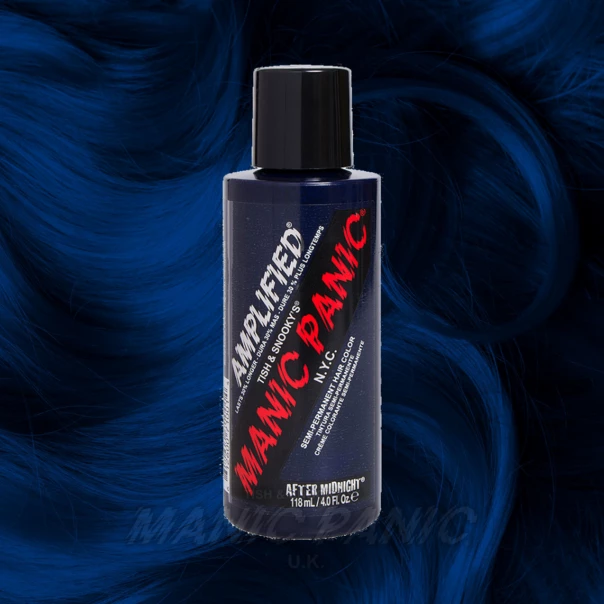 Amplified Manic Panic Semi Permanent Hair Colour EU Formula - After Midnight Blue 3 Amplified Manic Panic Semi Permanent Hair Colour EU Formula - After Midnight Blue