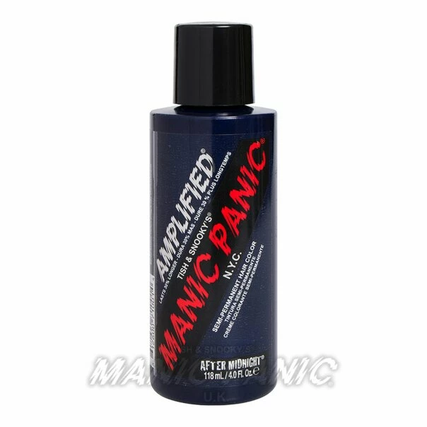 Amplified Manic Panic Semi Permanent Hair Colour EU Formula - After Midnight Blue 7 Amplified Manic Panic Semi Permanent Hair Colour EU Formula - After Midnight Blue