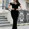 Collectif Arca Dark Queen Maxi Dress Ladies