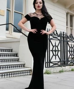 Collectif Arca Dark Queen Maxi Dress Ladies