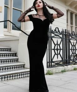 Collectif Arca Dark Queen Maxi Dress Ladies