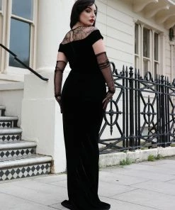 Collectif Arca Dark Queen Maxi Dress Ladies