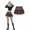 Ladies Dark In Love Exigis Tartan Skirt