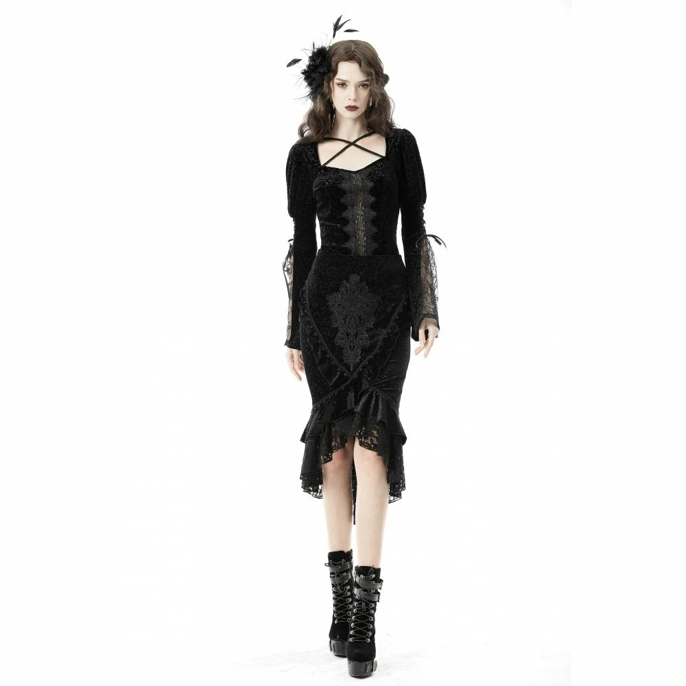 Dark In Love Zira Velvet Fishtail Skirt New Arrivals 5 Dark In Love Zira Velvet Fishtail Skirt New Arrivals