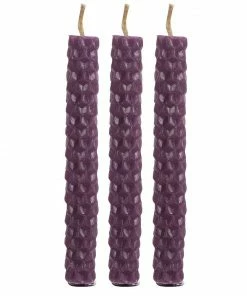 Gothic Gifts Purple Beeswax Prosperity Spell Candles
