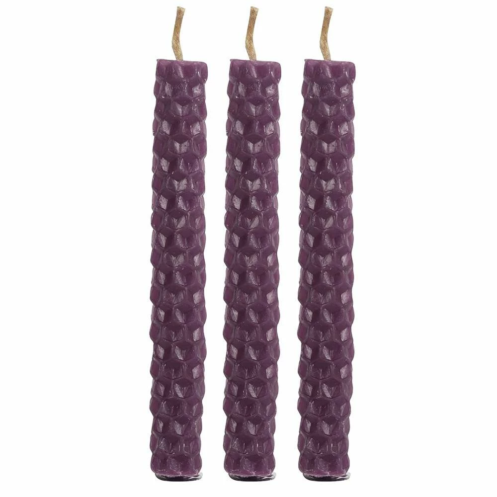 Gothic Gifts Purple Beeswax Prosperity Spell Candles 4 Gothic Gifts Purple Beeswax Prosperity Spell Candles