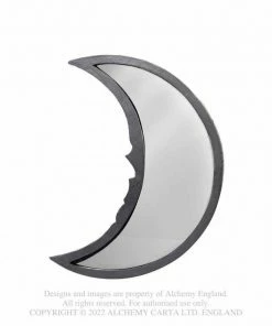 Alchemy Gothic Black Moon Hand Mirror