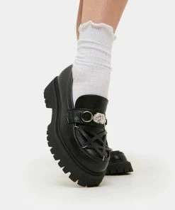 Koi Footwear Ladies Koi Silent Dusk Owl Pentagram Loafers