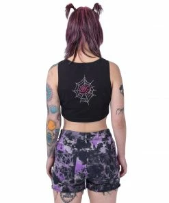 Ladies Rockabella Black Widow Top