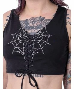 Ladies Rockabella Black Widow Top